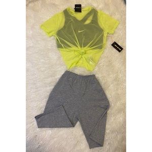 Forever 21 Lime Sheer Mesh Top